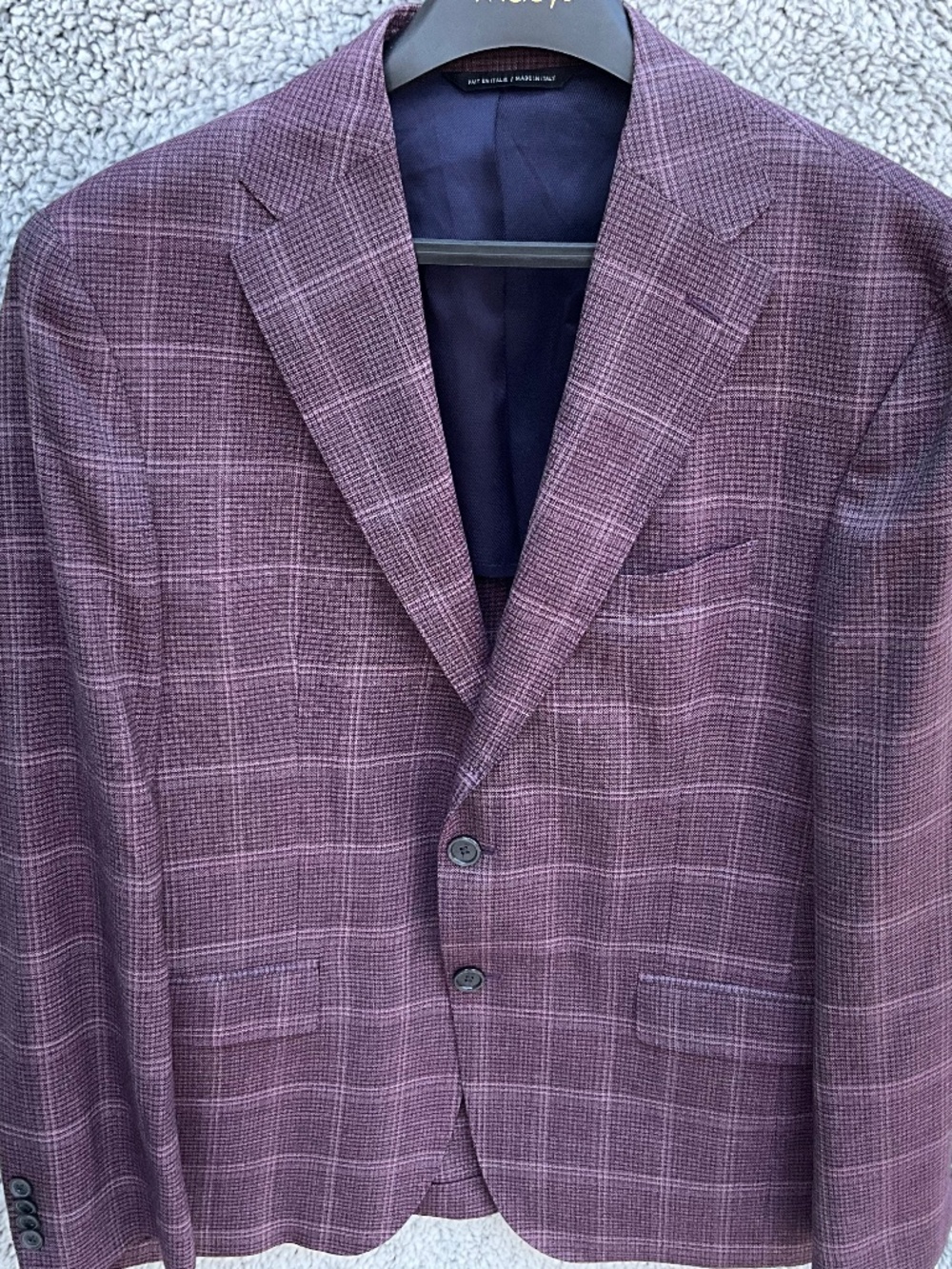 jack Victor windowpane  suit jacket size 42 S